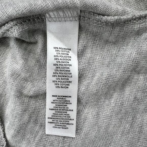 New  Alternative Men Grey Henley Pullover Crew Neck 3/4 Sleeve Sweatshirt US XXL - Picture 11 of 11